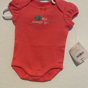 Carter's Coral Baby Onesie - Daddy's Girl